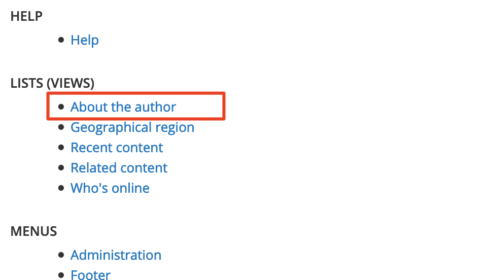 Image of About the Author lists view