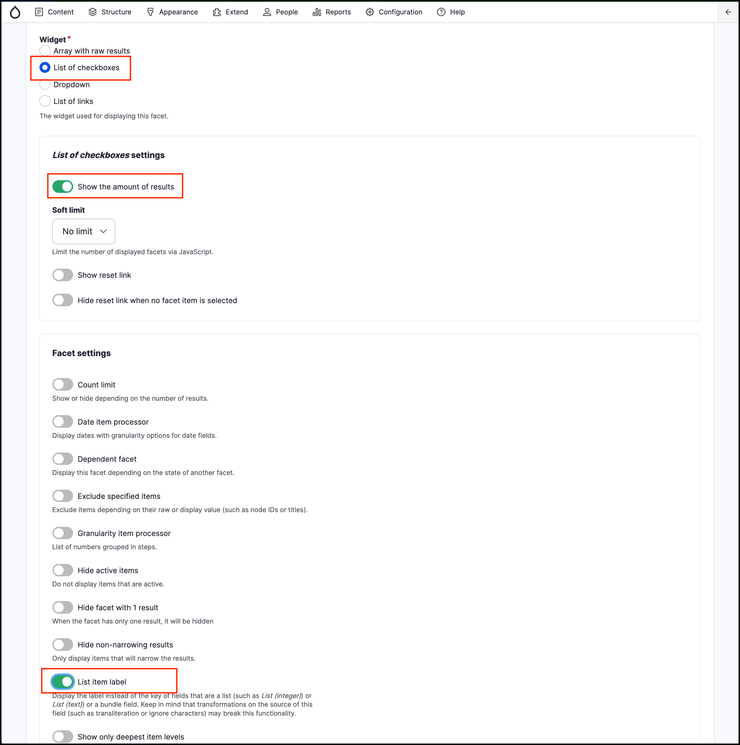Image of Configure Jobs search facet
