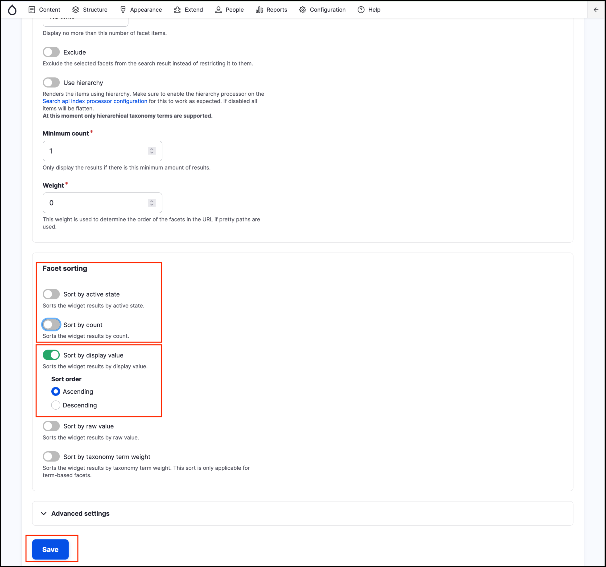 Image of Configure Jobs search facet