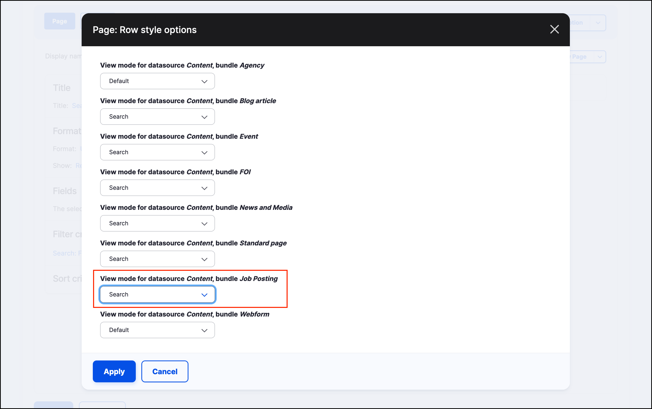 Image of use Search viee mode