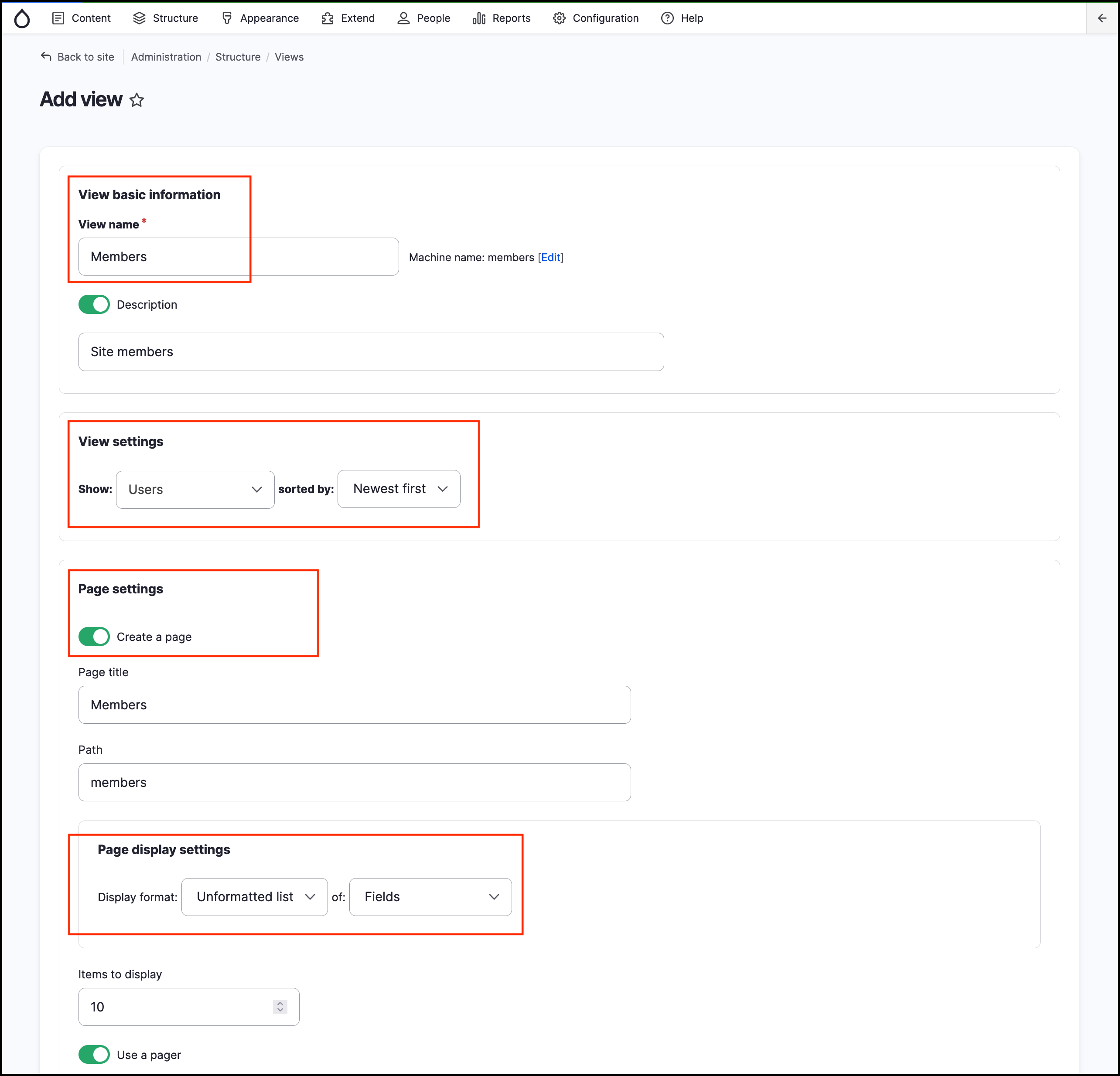 Image of Create View