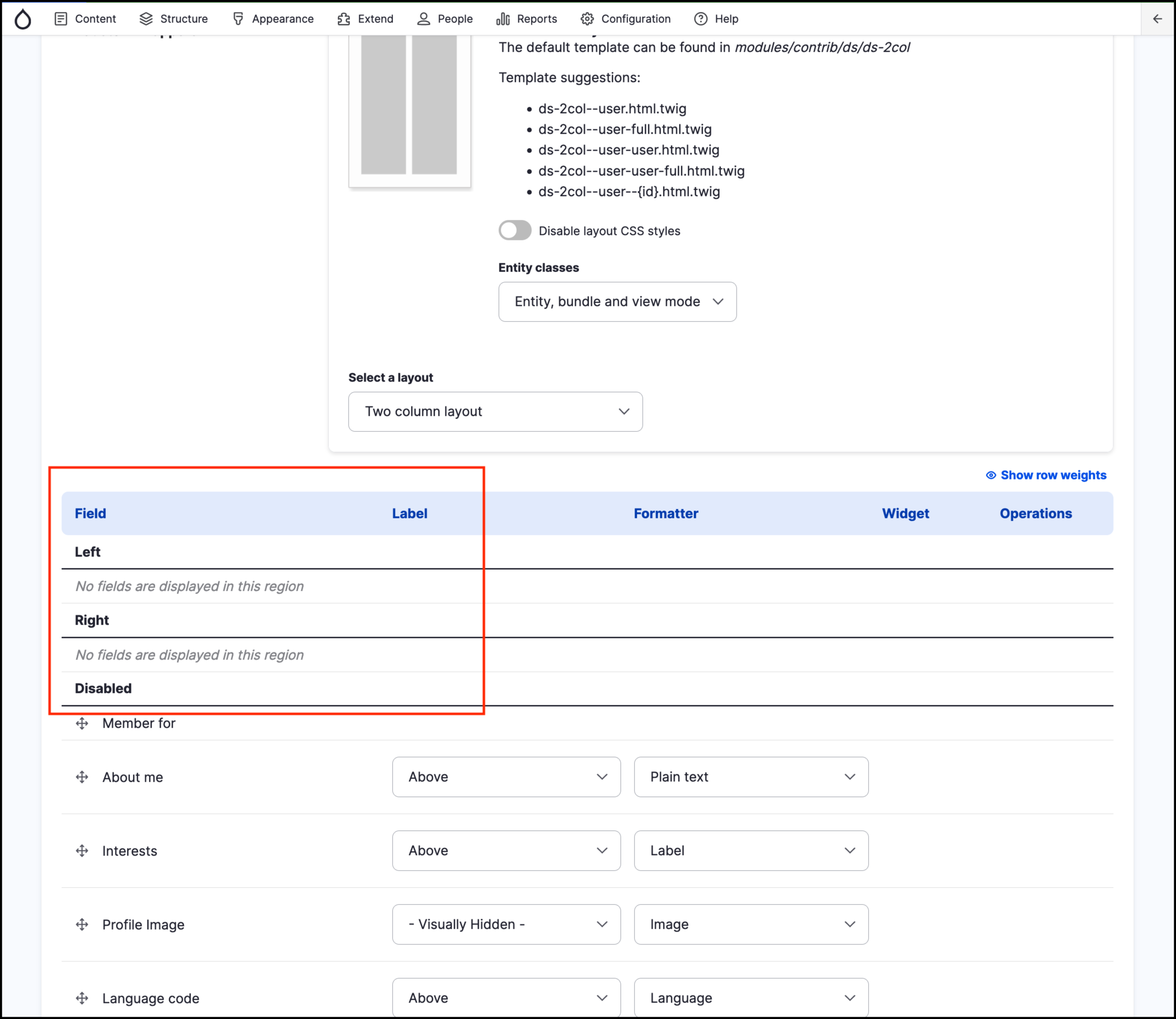 Image of additional available regions